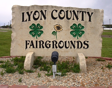 Pictured here is a rock at the Lyon County Farigrounds. 
Source: http://www.emporiagazette.com/latest_news_and_features/article_38c1f233-4980-59f0-b946-2bee052dd69c.html