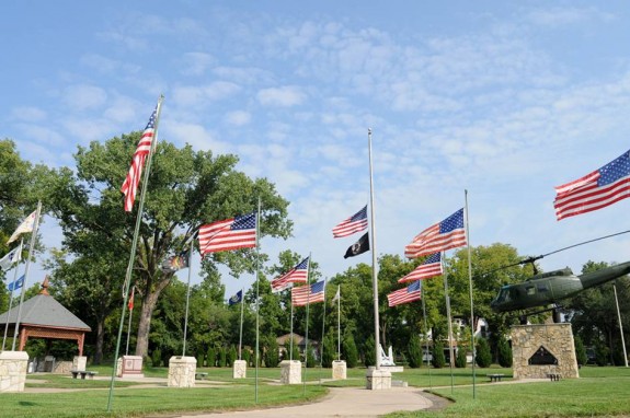 This is the All Veteran Memorial. Source: http://albanykid.com/2011/11/10/visit-emporia-and-honor-all-veterans-at-the-place-it-all-began/