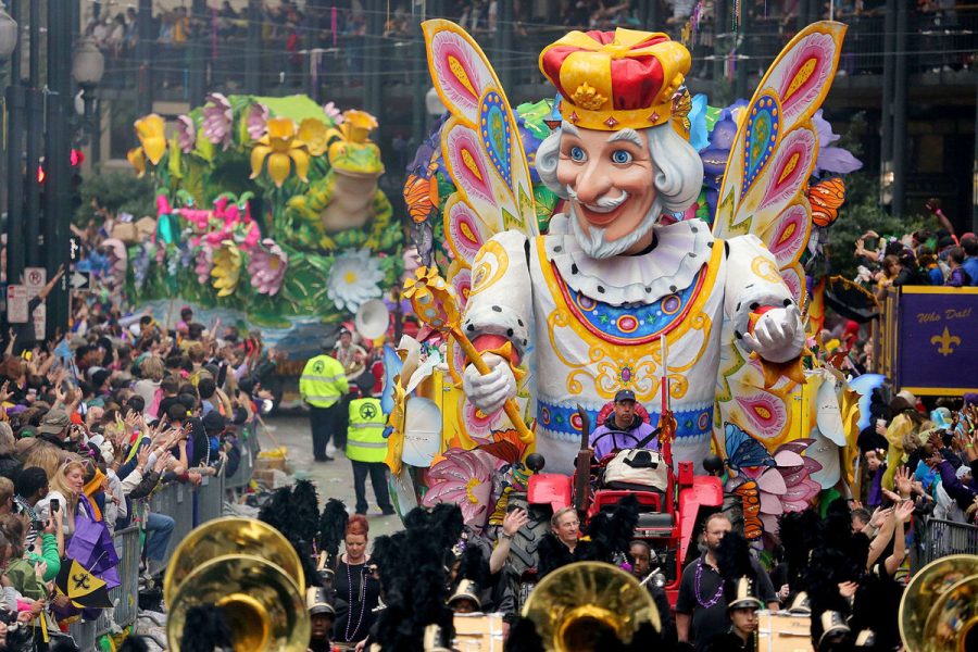 One of the Mardi Gras floats (The New Orleans Advocate).
