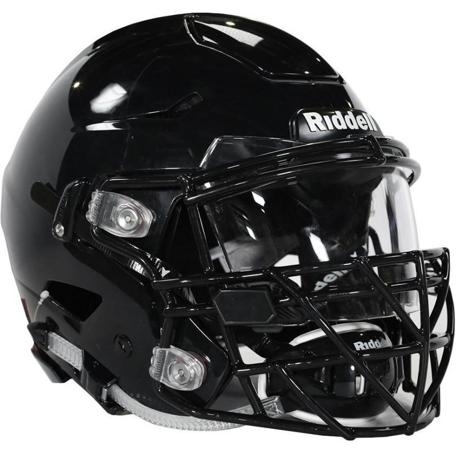 This is one of the helmets that many colleges and high schools use