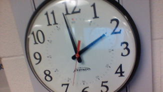 A clock to represent daylight saving time.