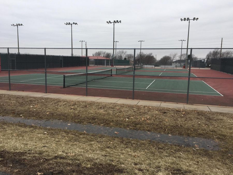 The High school Tennis Courts