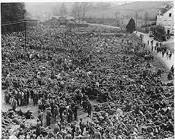 Here we have a POW camp. It might look crowded but the camp was temporary.