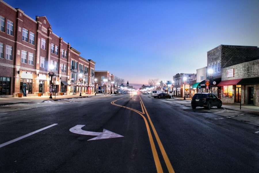 Here is a picture of Commercial Street, where First Friday takes place. 