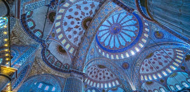 A view inside The Blue Mosque
