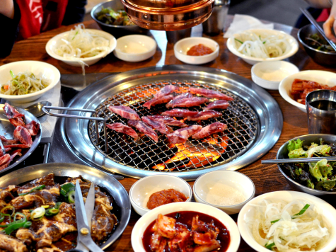 This is a picture of what you will get at most Korean Barbecue places.