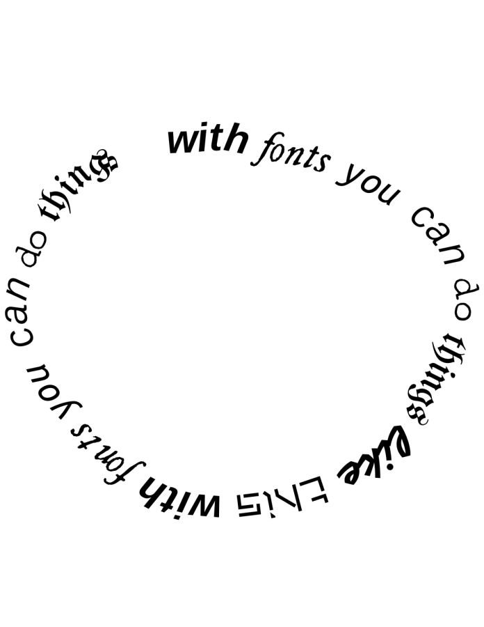 Just Fonts In A Circle