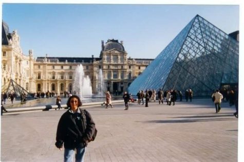My mom in Paris