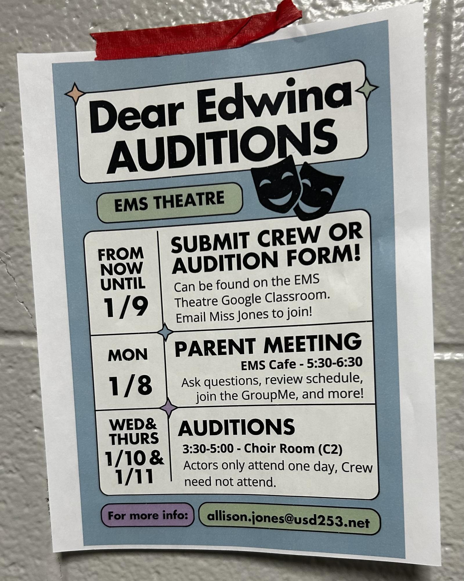 EMS Theater Presents: Dear Edwina Jr. – EMS Sound