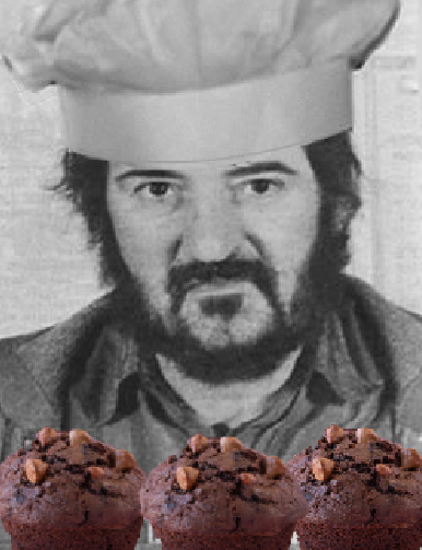 This is the muffin man himself with muffins obviously 