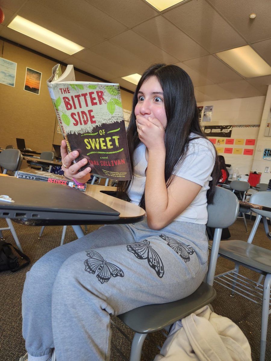 Julena Zamora reading The Bitter Side of Sweet.