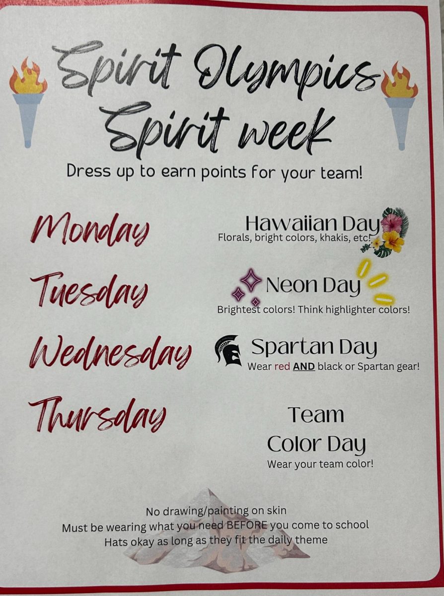 Spirit Week info poster