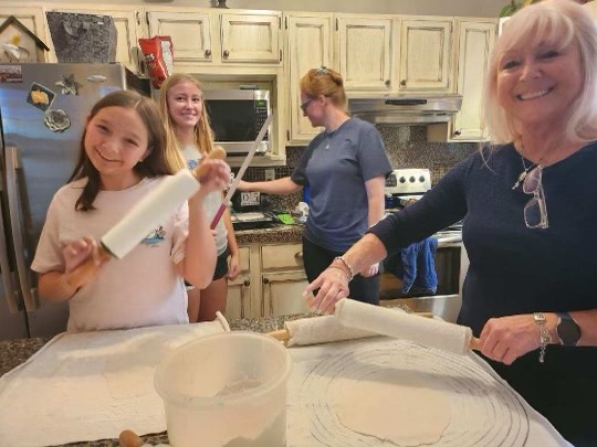 Me and my family making Lefse