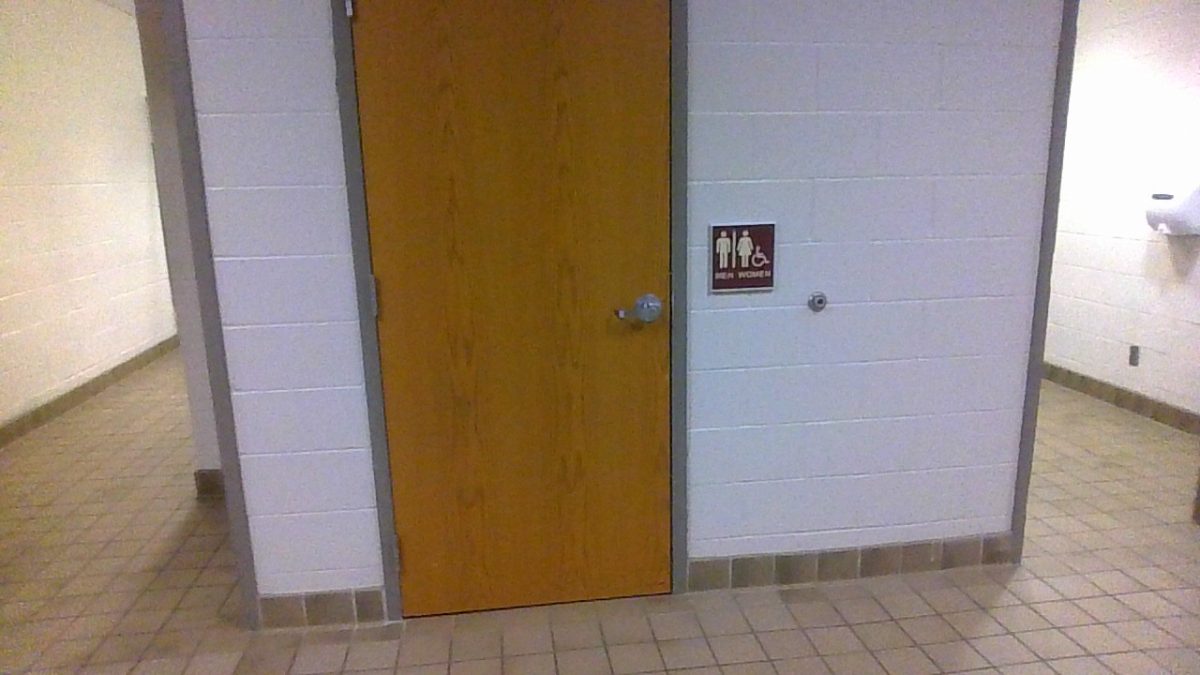 Bathrooms outside of cafe