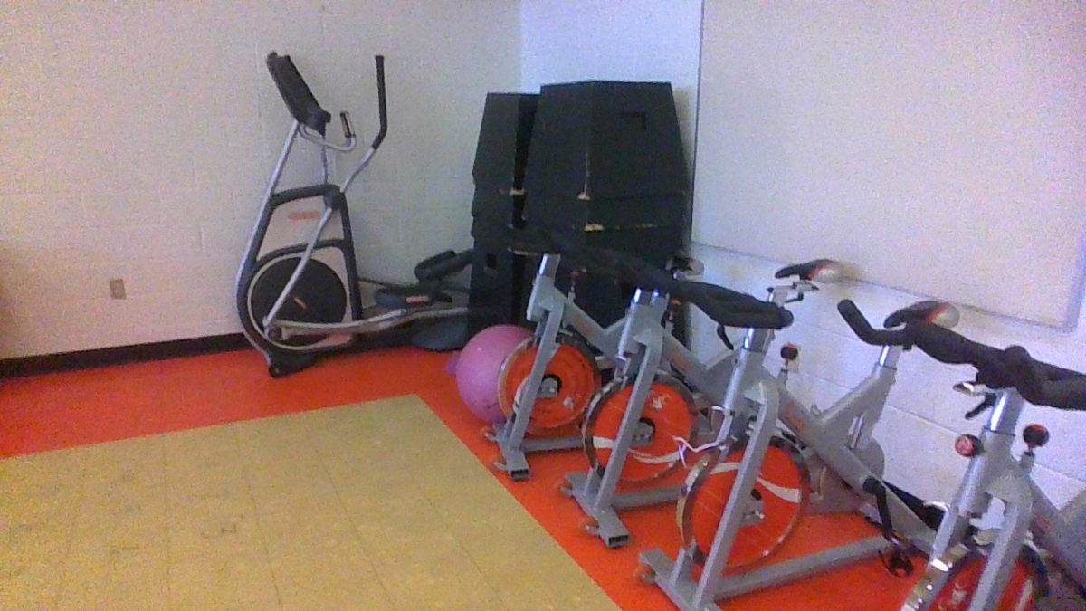 weights room bikes