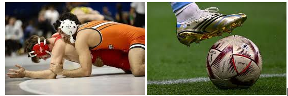 Half wrestling half soccer