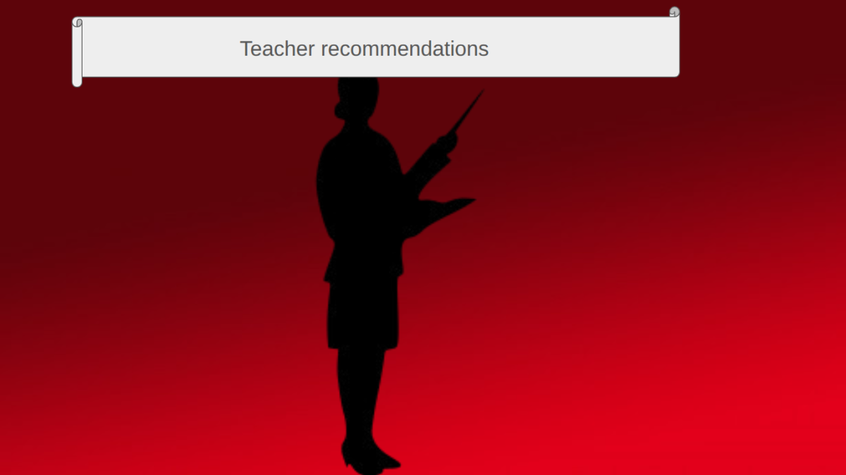 teacher recomendations
